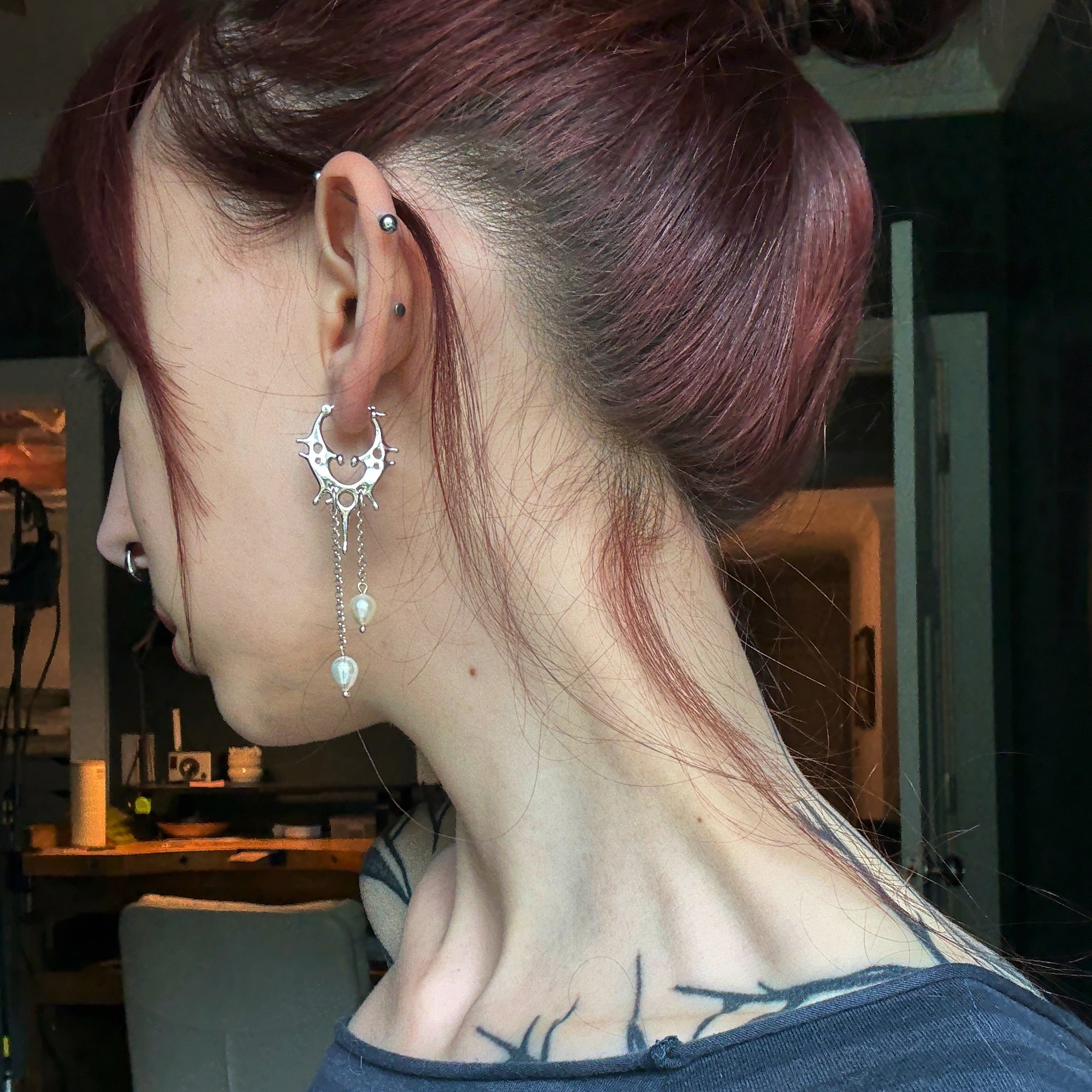 Reims Pearl Hoops || Sacred Collection
