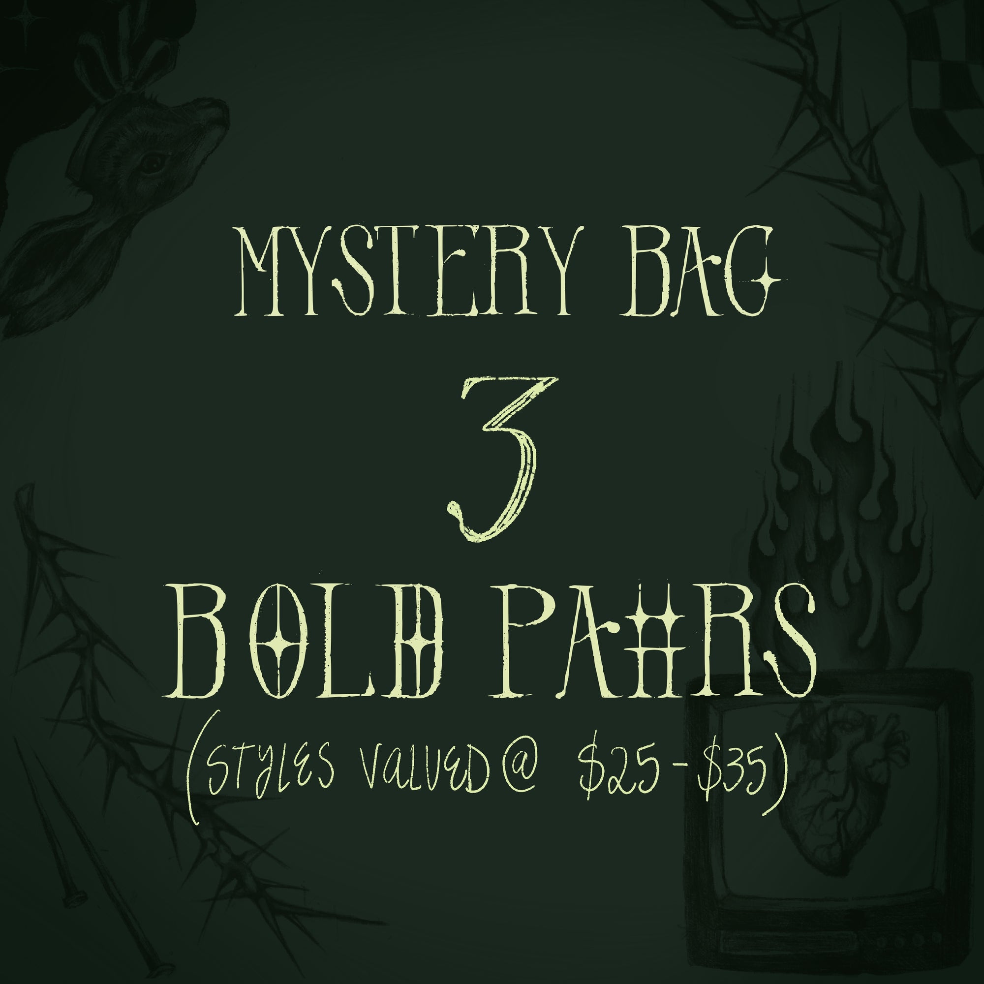 Mystery Bag - 3 Bold pairs