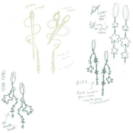 Aptfiive Illustrated Earrings Sketch Icon