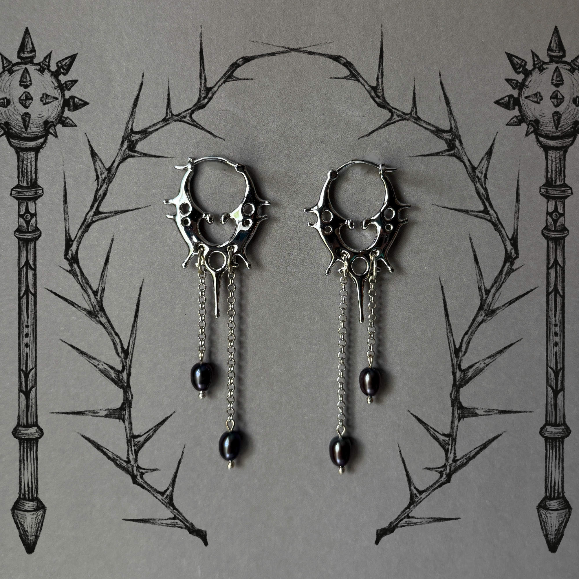 Reims Pearl Hoops || Sacred Collection
