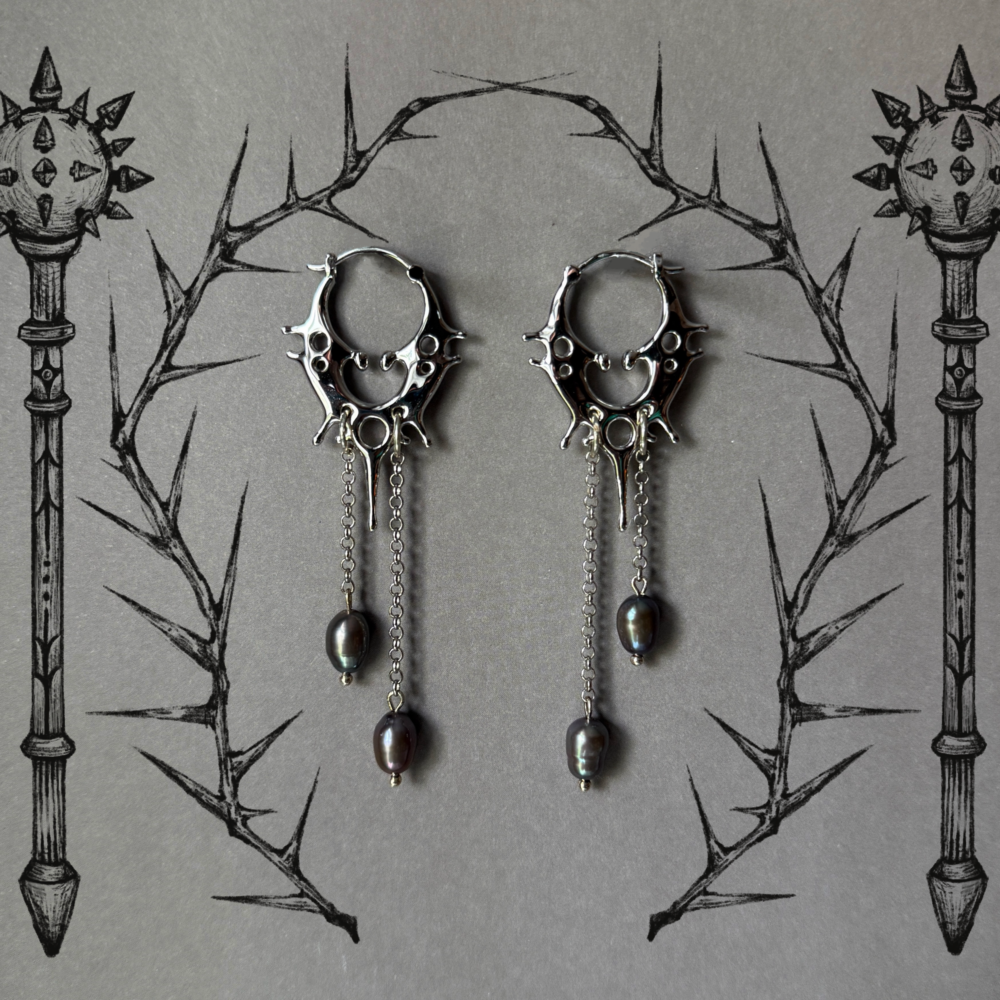 Reims Pearl Hoops || Sacred Collection
