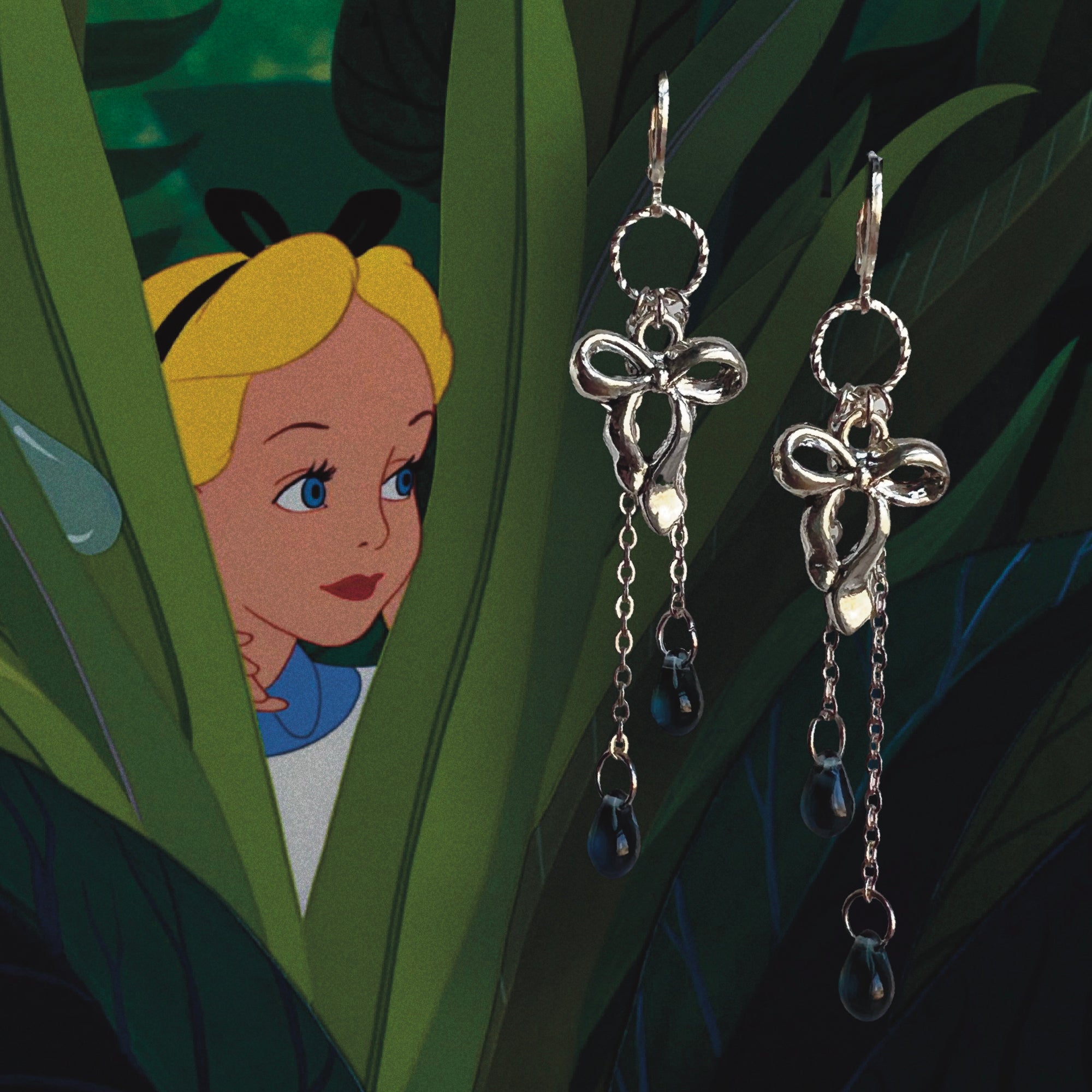 Alice in Wonderland Dangle Earrings